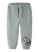 NAME IT Kark Sweatpants in Green Milieu front view