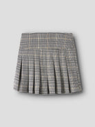 NAME IT Rina PLEATED Skirt in Island Fossil back view
