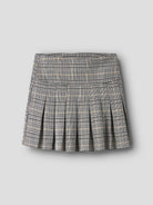 NAME IT Rina PLEATED Skirt in Island Fossil flat lay (image 2)