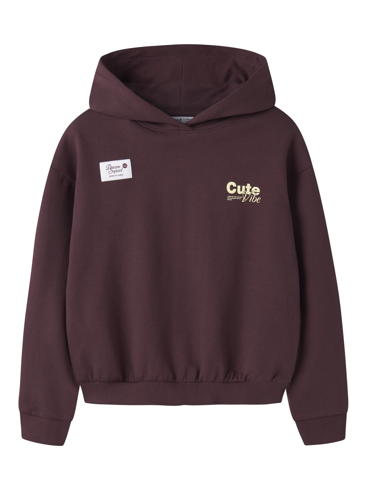 NAME IT Roloui Long Sleeve Rlx Sh Sweatshirt Wh in Catawba Grape angled view