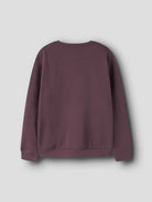 NAME IT Randu Long Sleeve Sweatshirt in Catawba Grape back view