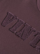 NAME IT Randu Long Sleeve Sweatshirt in Catawba Grape sequin appliqué logo detail