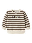 NAME IT Rafan Baby Boys' Sweatshirts in Sepia front view