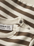NAME IT Rafan Baby Boys' Sweatshirts in Sepia snap button placket detail