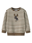 NAME IT Rafan Long Sleeve Sweatshirt in Sepia flat lay