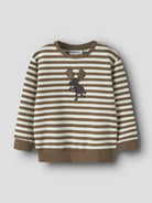 NAME IT Rafan Long Sleeve Sweatshirt in Sepia front view