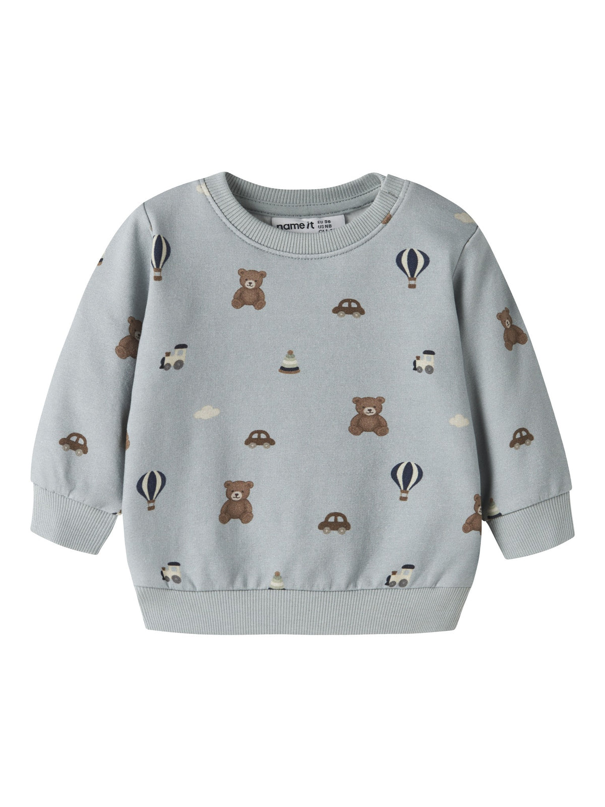 NAME IT Ragner Long Sleeve Sweatshirt in Abyss front view