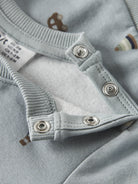 NAME IT Ragner Long Sleeve Sweatshirt in Abyss snap button placket detail
