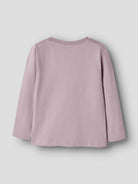 NAME IT Rosani Long Sleeve Top in Mauve Shadows back view