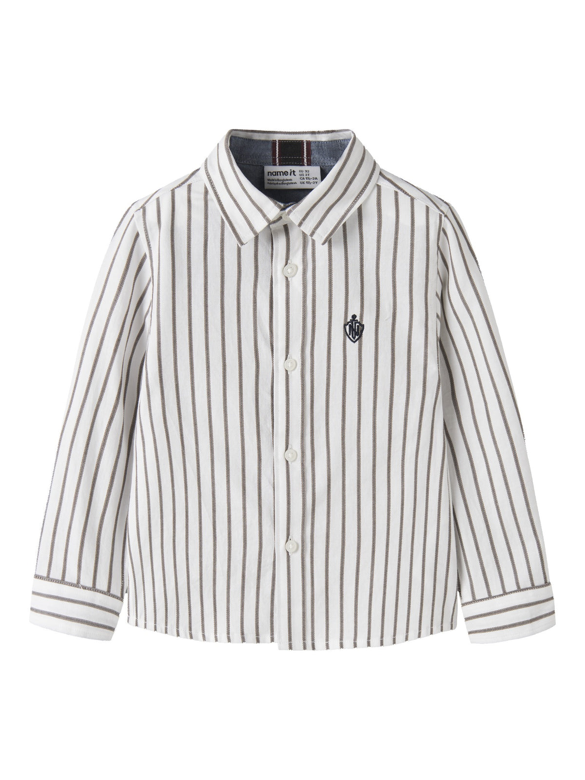 NAME IT Ralum Boys' Shirt in Bright White.