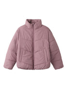 NAME IT Forty Puffer Jacket in Wistful Mauve front view