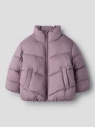 NAME IT Forty Puffer Jacket in Wistful Mauve angled view