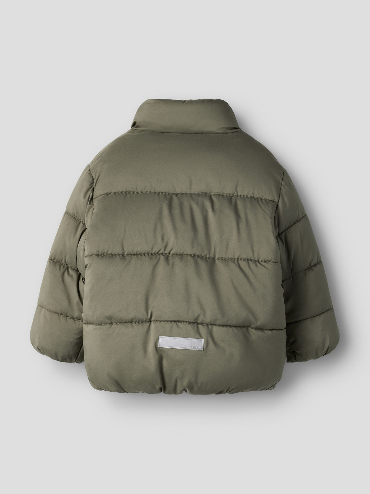 NAME IT Forty Puffer Jacket in Dusty Olive back view