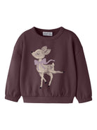 NAME IT Ryfie Girls' Sweatshirts in Catawba Grape flat lay