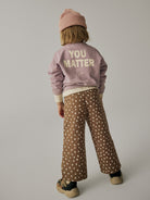 NAME IT Ryfie Girls' Sweatshirts in Mauve Shadows back view on model (image 2)