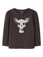 NAME IT Ryfi Long Sleeve Top in Chocolate Plum flat lay