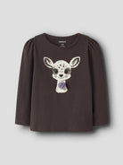 NAME IT Ryfi Long Sleeve Top in Chocolate Plum flat lay (image 2)