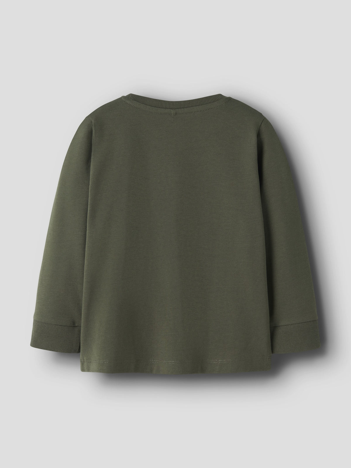 Back view of NAME IT Rafo long sleeve top in Olive Night