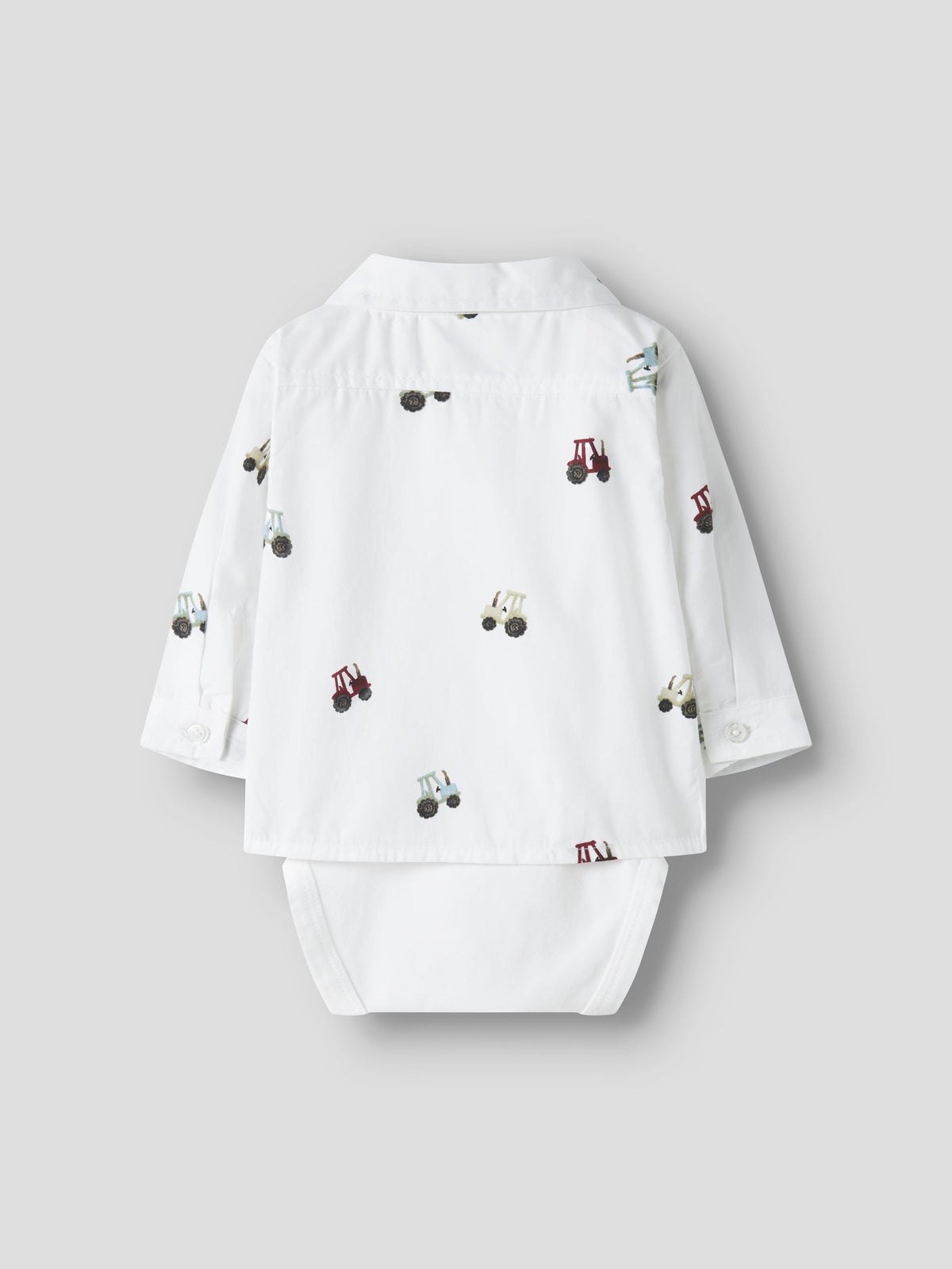 NAME IT Ractor Long Sleeve BODYSHIRT in Bright White back view