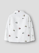 NAME IT Ractor Long Sleeve Shirt in Bright White back view