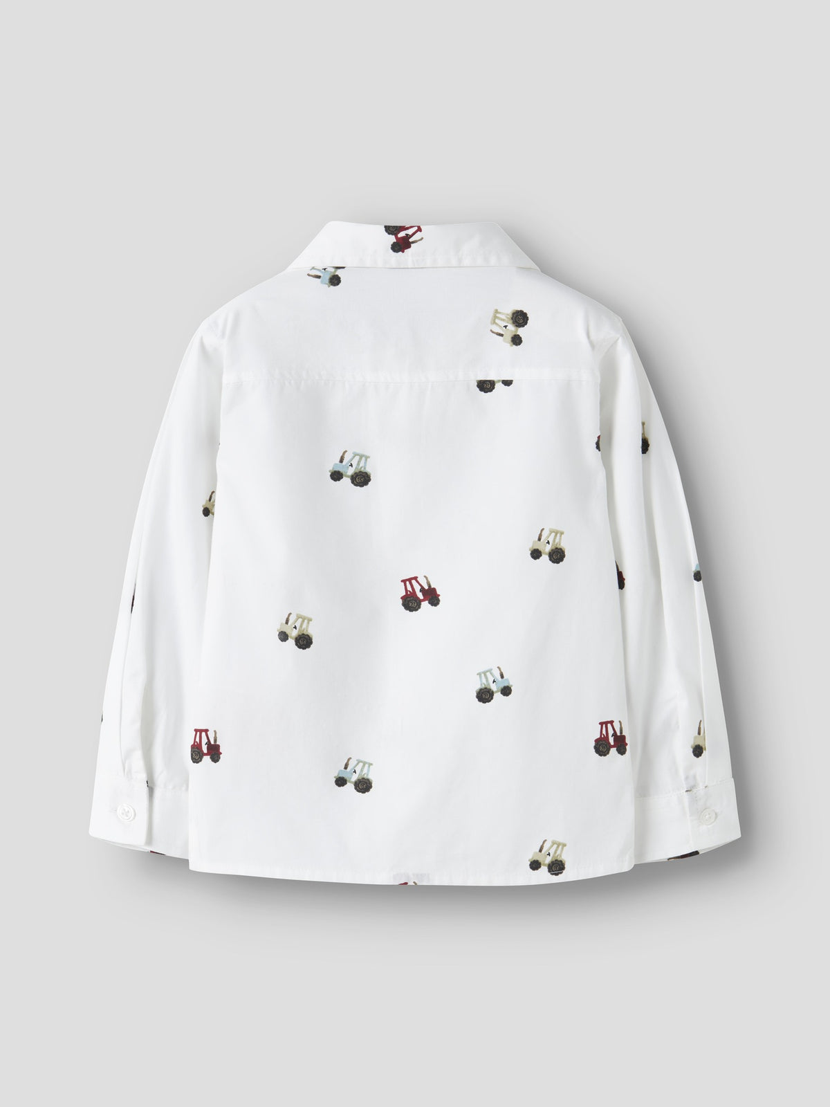 NAME IT Ractor Long Sleeve Shirt in Bright White back view