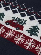 NAME IT Rissi Long Sleeve LOOSE Knit in Navy Blazer christmas knit pattern