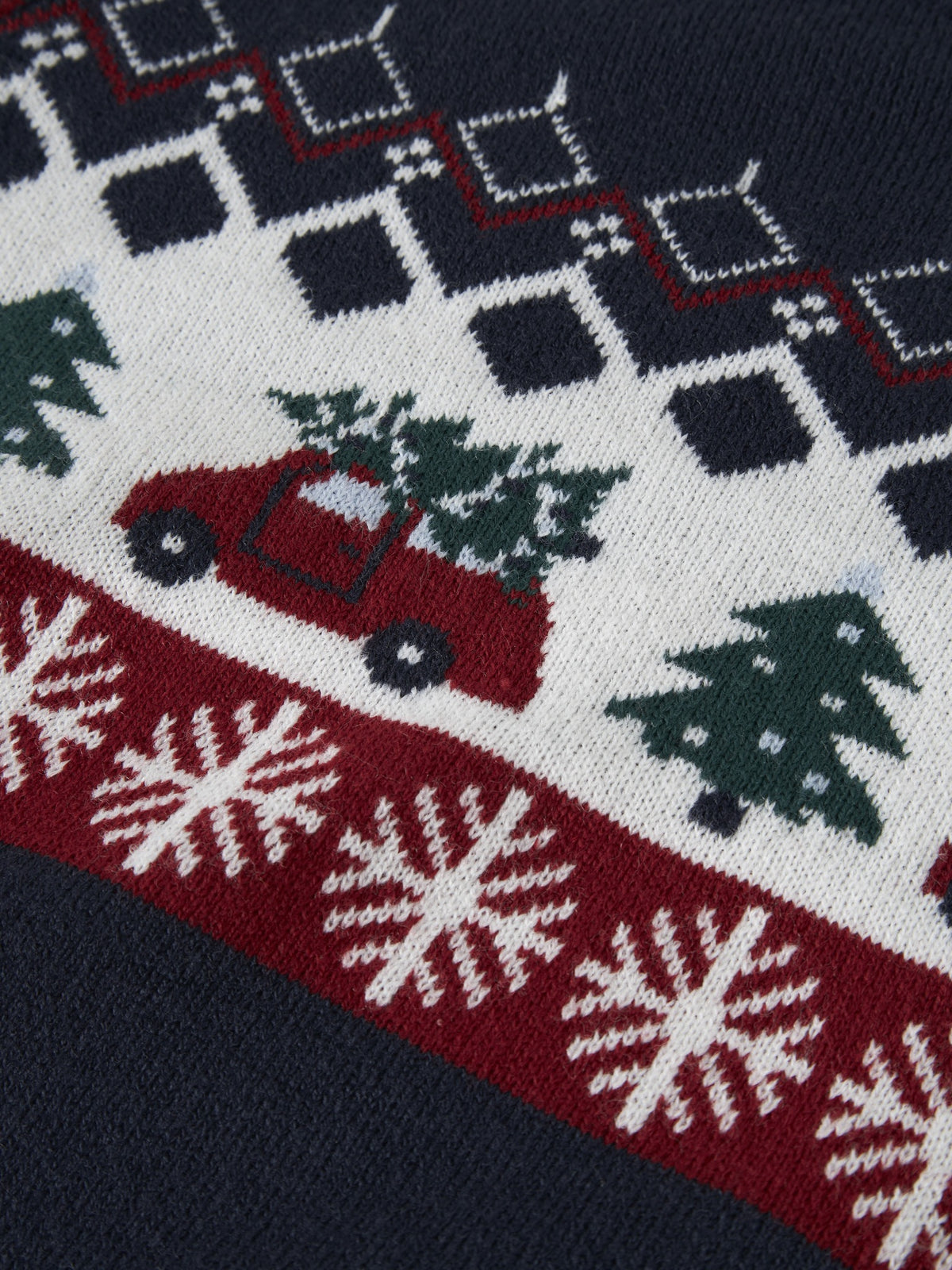 NAME IT Rissi Long Sleeve LOOSE Knit in Navy Blazer christmas knit pattern