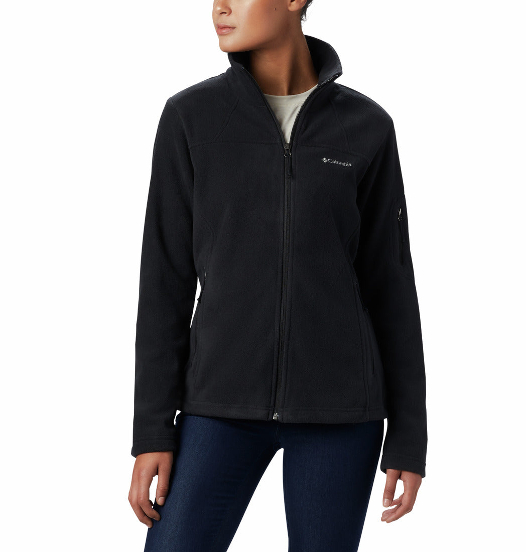 Black jacket with Columbia logo on a white background