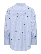 ONLY Oregon Zeidi Long Sleeve Bow Shirt Wvn - Serenity - ghost back view