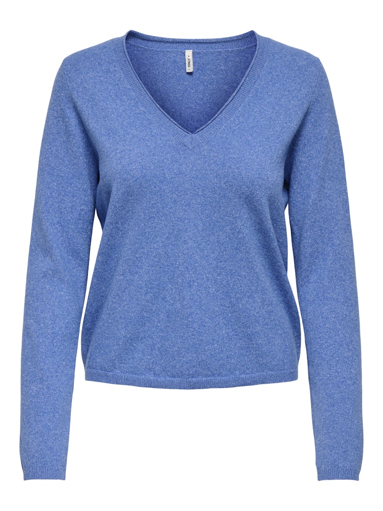 ONLY Loyal V - neck Pullo Knt in Ultramarine Melange front view