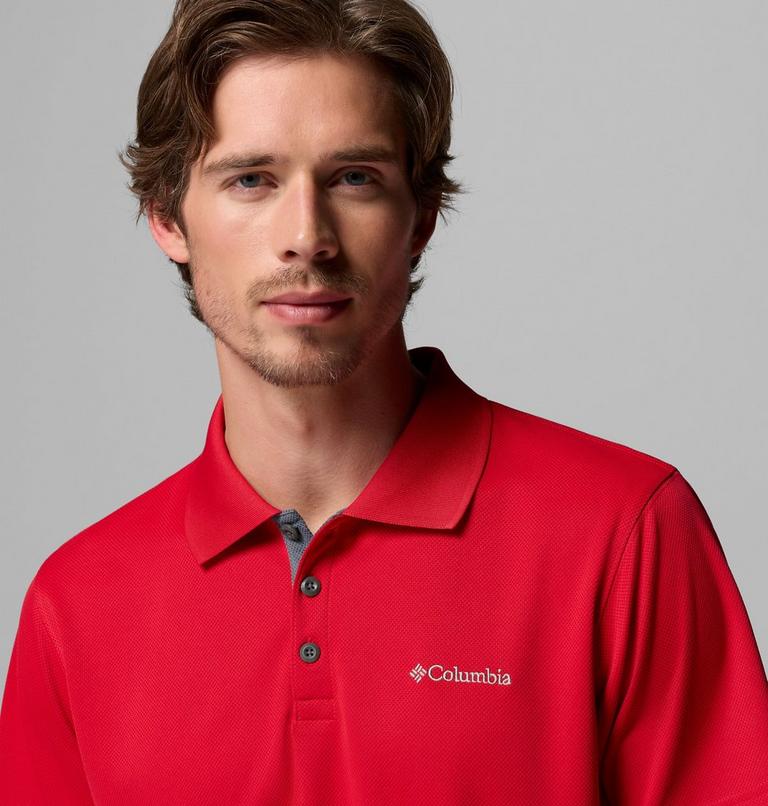 Mens Utilizer™ Polo Shirt-Mountain Red