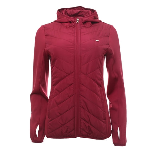 Ladies Emer Padded Hood - Berry-Ghost Front View