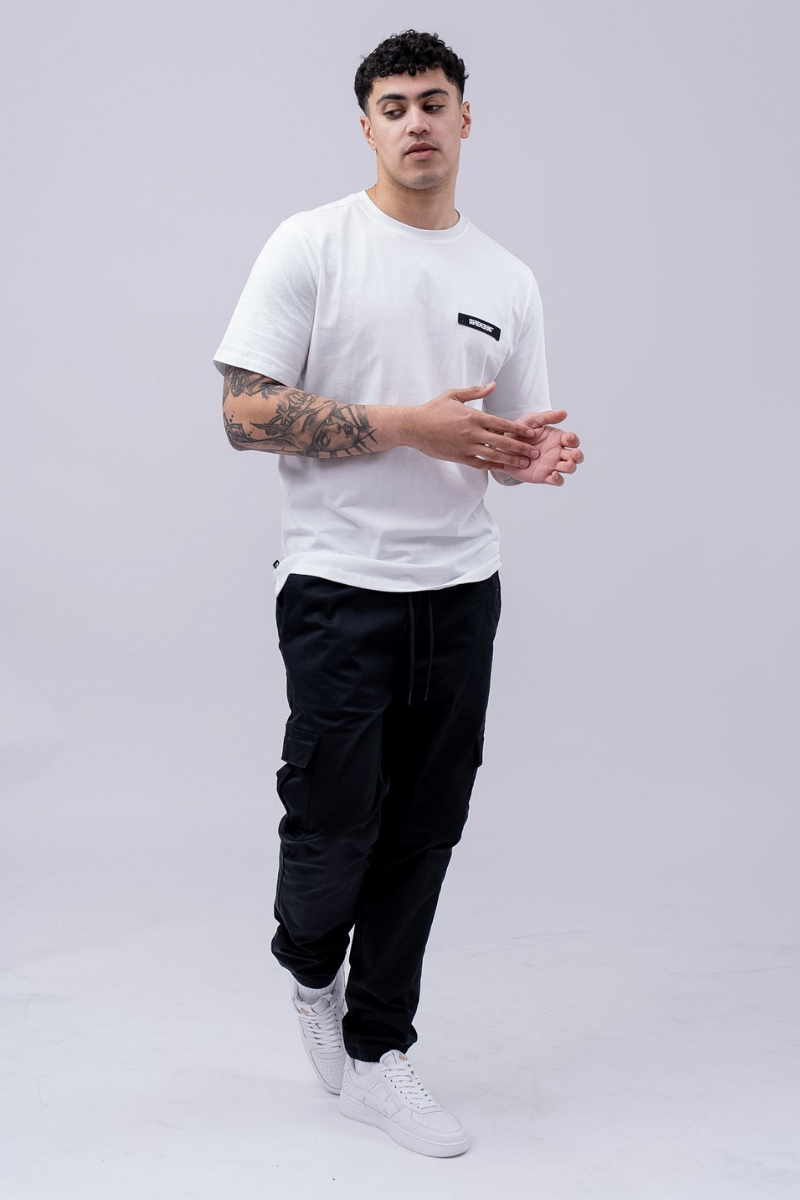 Supreme Being Carlo Optic White T-Shirt OPTIC WHITE model front view