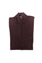Men'sTom Penn Dark Burgundy 1/4 Zip Knit-Front View