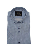 6TH SENSE 6th Sense Blue Short Sleeve Pattern Shirt Blue front view