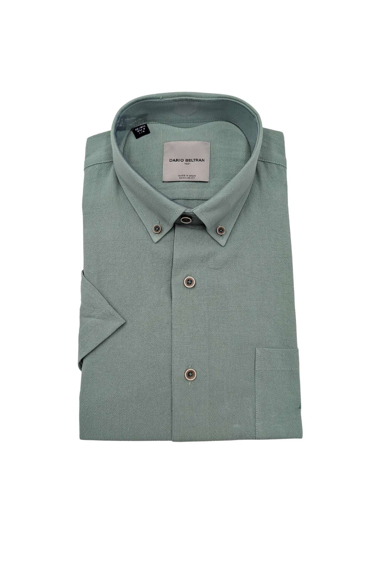 DARIO BELTRAN Ropa Short Sleeve Light Green Shirt Light Green front view