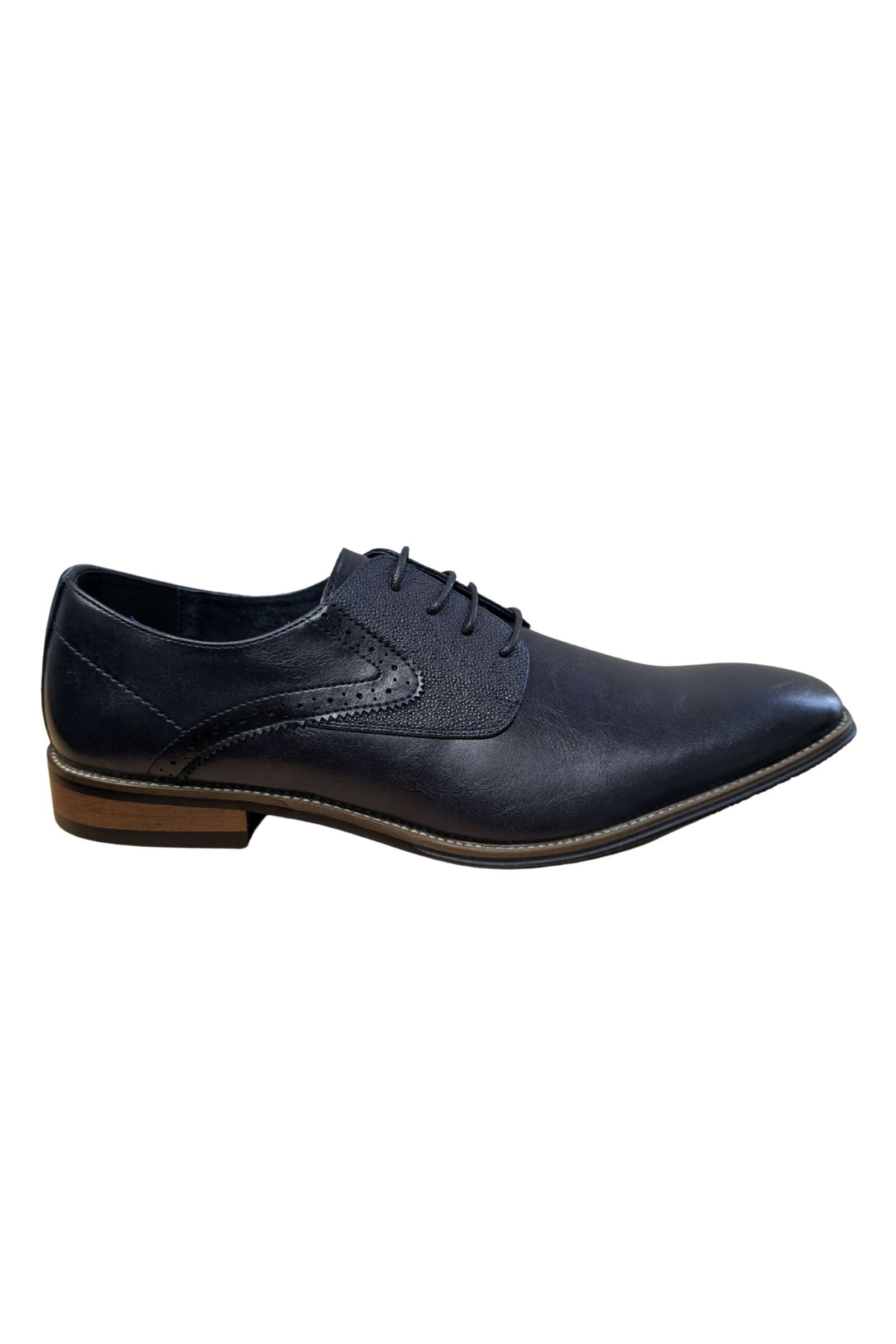 Men's Goor PU Navy Shoe-Side View