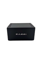 Men's Silver/Black Knot Cufflinks-Closed Box View