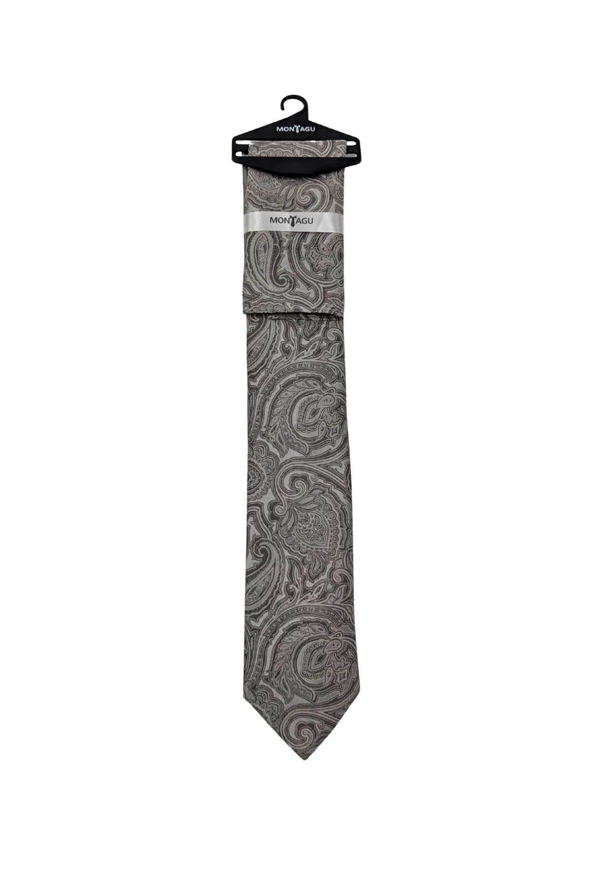 Mens Putty Paisley Tie & Pocket Square