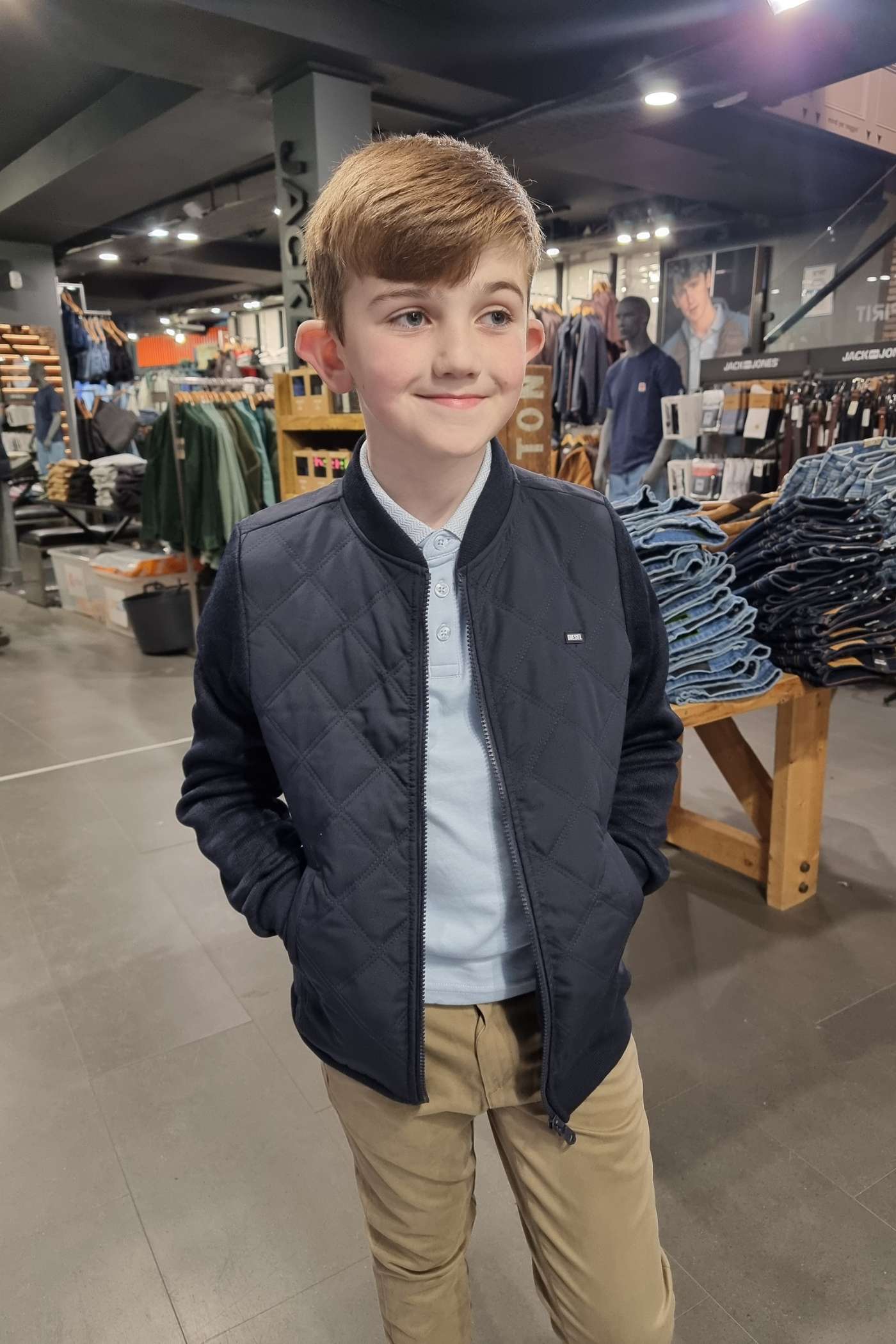 Danny in the Charlie Navy Hybrid Zip Through