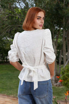 RANT & RAVE LADIES Alma White Top White model front view