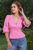 RANT & RAVE LADIES Alma Pink Top Pink side view
