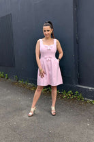 Girl In Mind Nola Bow Pink Mini Dress PINK front view
