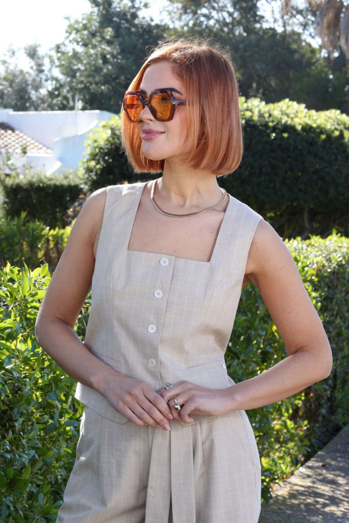 RANT & RAVE LADIES Edlyn Sand Waistcoat SAND detail view