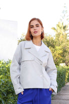 RANT & RAVE LADIES Octavia Grey Jacket GREY detail view