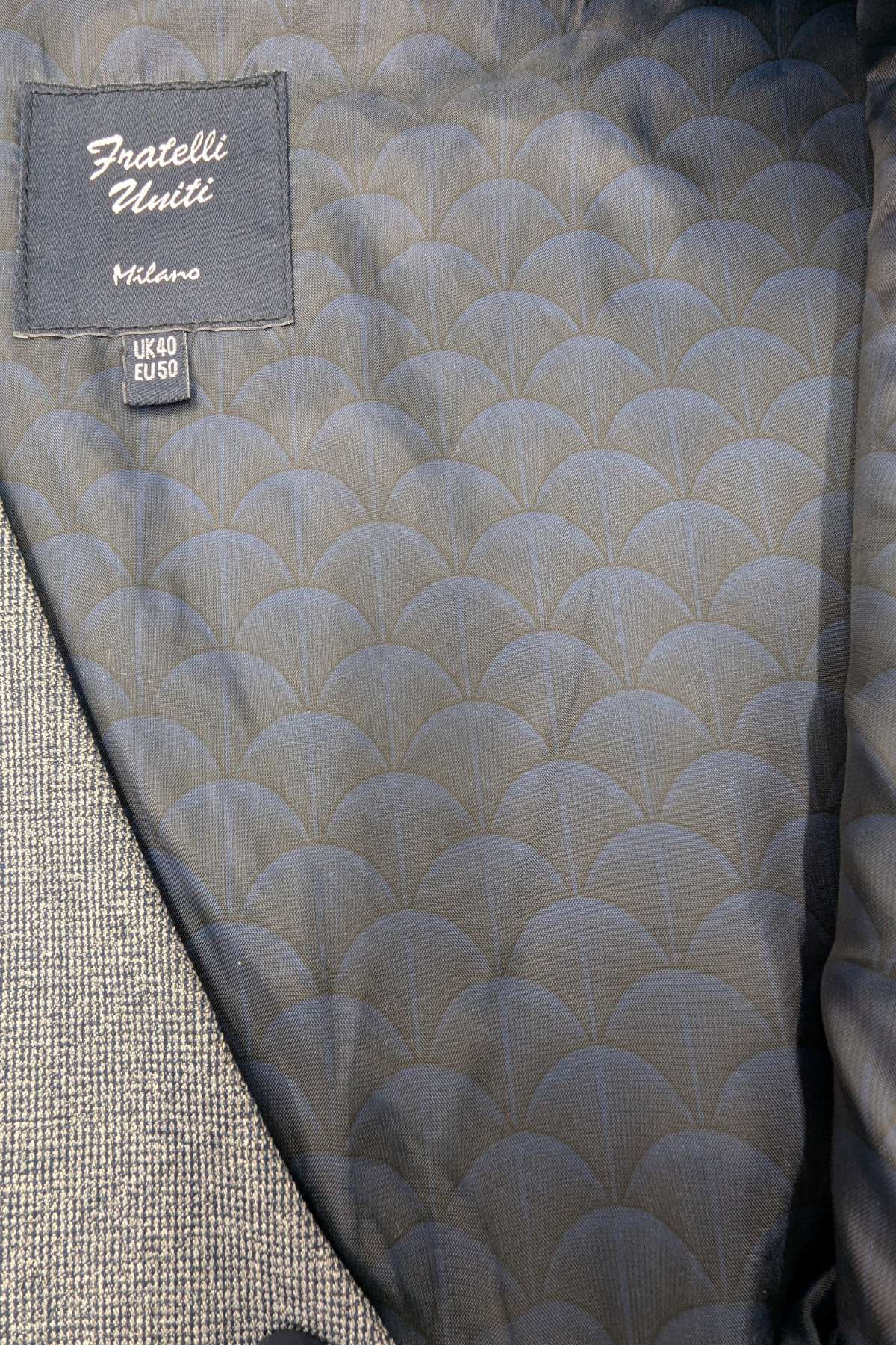 Fratelli Uniti Fratelli Uniti Mario Navy Waistcoat Navy model front view