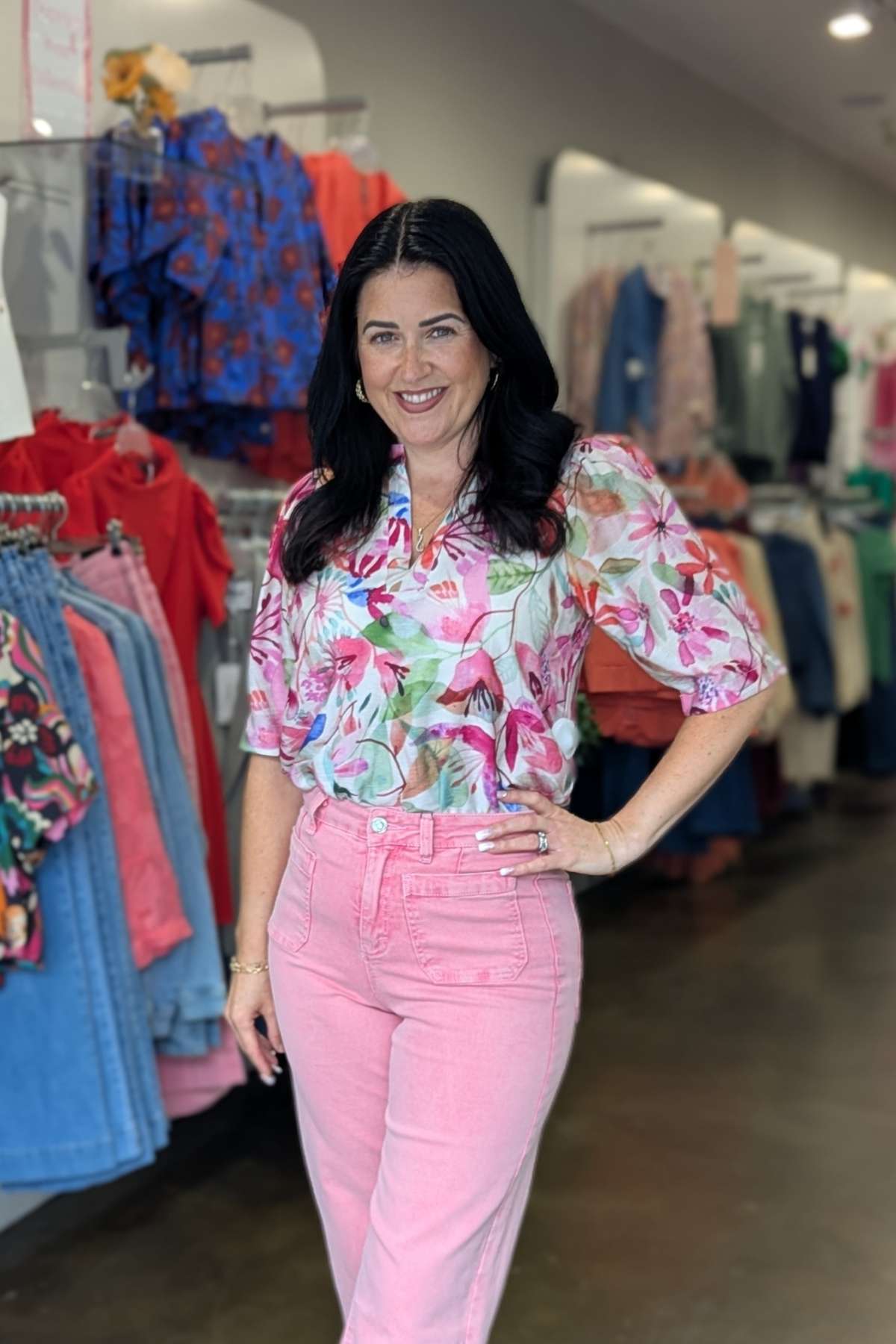 Tina in the East Pink Top
