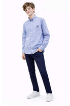 DIESEL KIDS Jarlath Blue Woven Shirt BLUE front view