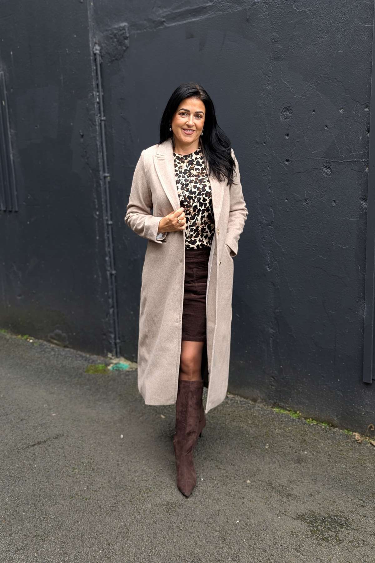 Tina in the Olivia Biscuit Coat