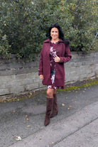 Tina in the Georgia Deep Port Coat